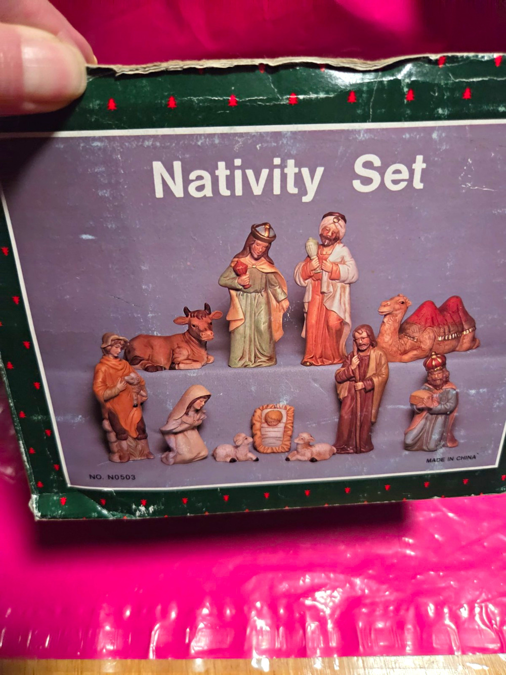 Hand-Painted Ceramic Nativity Set 11 Pc Christmas Figurines Mary Joseph Wise Men